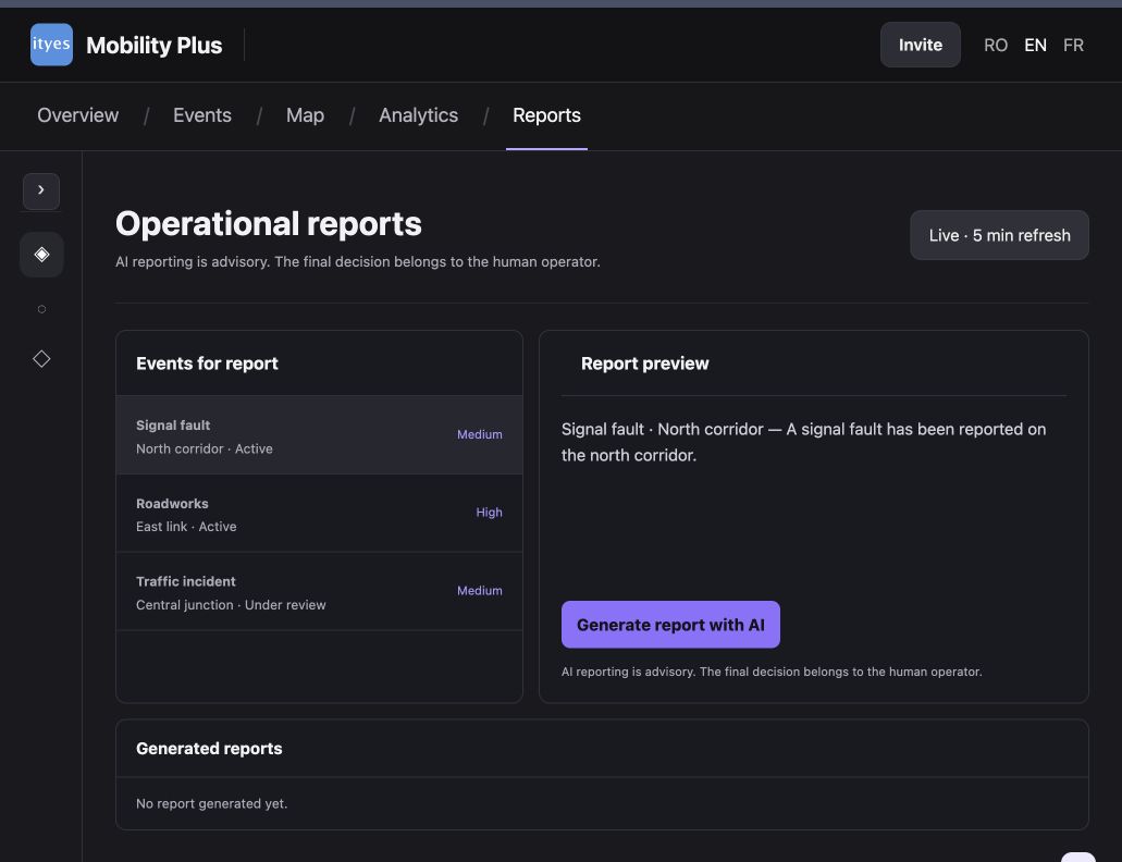 Mobility Plus reports view