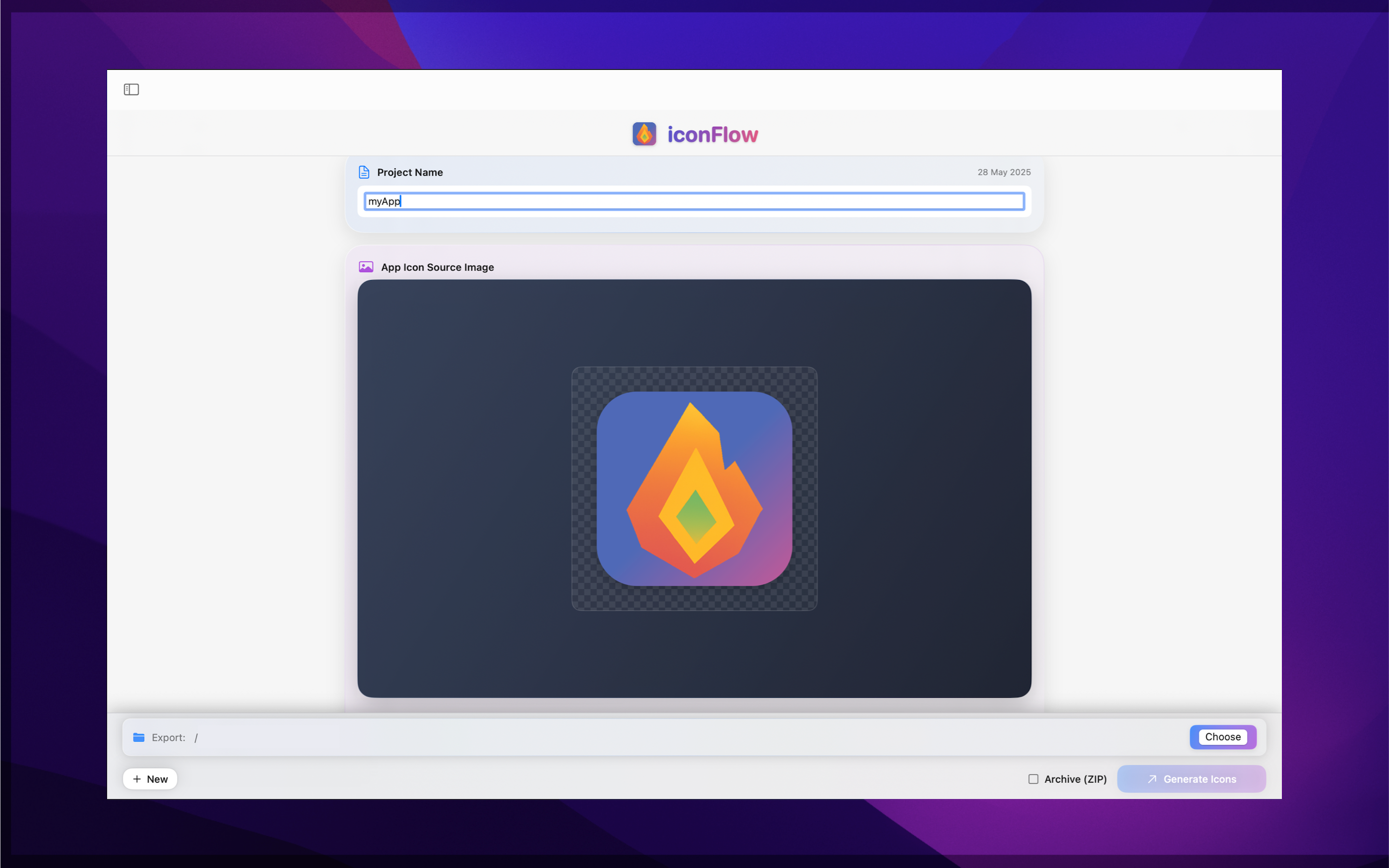 IconFlow Main Interface